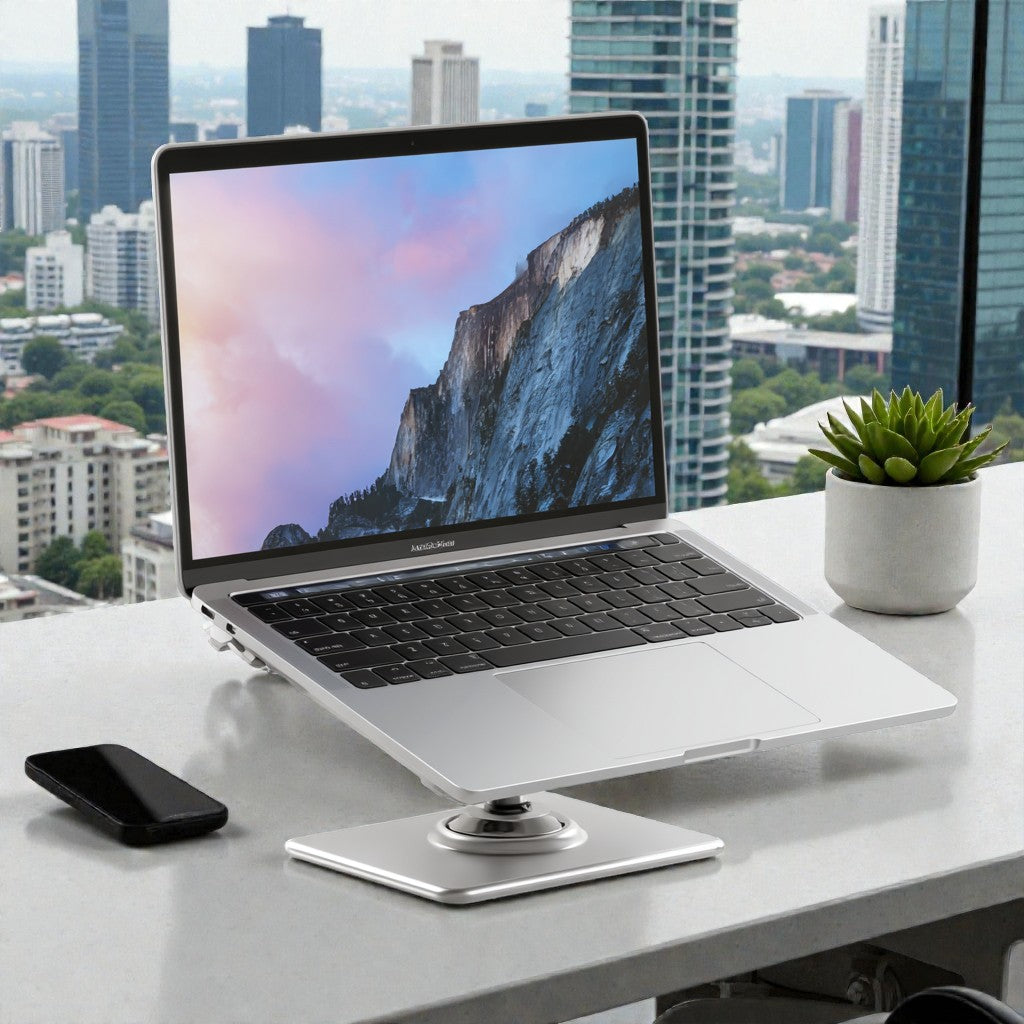 Nexus 360° Rotatable Aluminum Laptop Stand - Ergonomic Height Adjustable